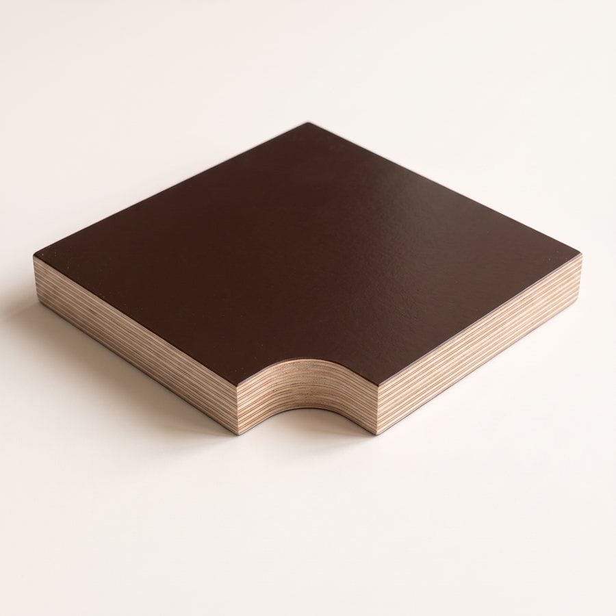 Brown film-faced plywood sample card